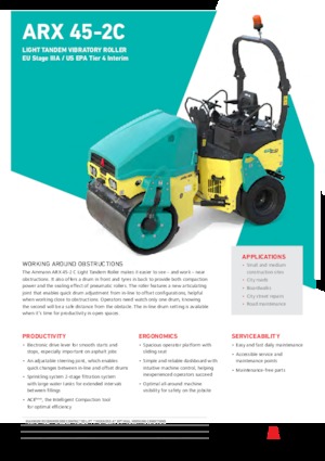 Compattatori stradali vibranti combinati Ammann ARX 45-2C T4f