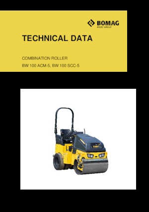 Compattatori stradali vibranti combinati Bomag BW 100 SCC-5