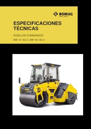 Compattatori stradali vibranti combinati Bomag BW 151 AC-5
