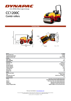 Compattatori stradali vibranti combinati Dynapac CC 1200 C
