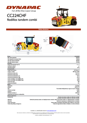 Compattatori stradali vibranti combinati Dynapac CC 224 C HF