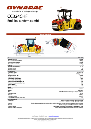 Compattatori stradali vibranti combinati Dynapac CC 324 C HF