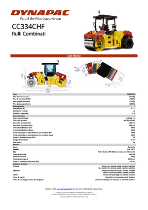Compattatori stradali vibranti combinati Dynapac CC 334 C HF