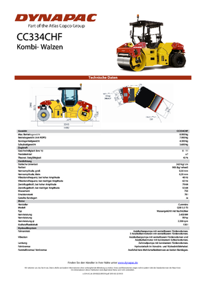 Compattatori stradali vibranti combinati Dynapac CC 334 C HF