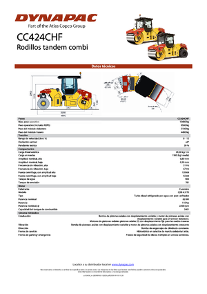 Compattatori stradali vibranti combinati Dynapac CC 424 C HF