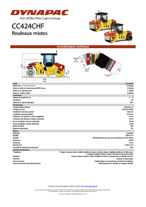 Compattatori stradali vibranti combinati Dynapac CC 424 C HF