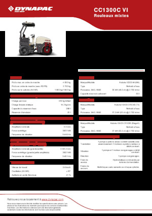 Compattatori stradali vibranti combinati Dynapac CC1300C VI