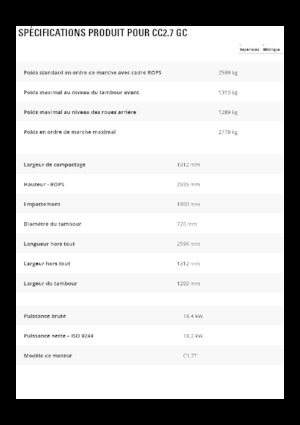 Compattatori stradali vibranti combinati Caterpillar CC2.7GC