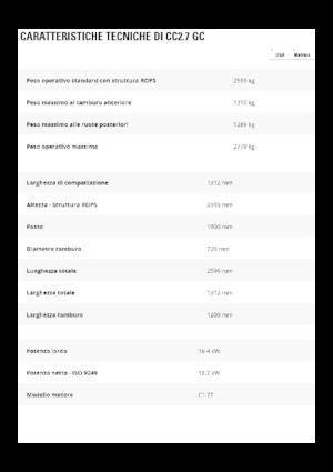 Compattatori stradali vibranti combinati Caterpillar CC2.7GC