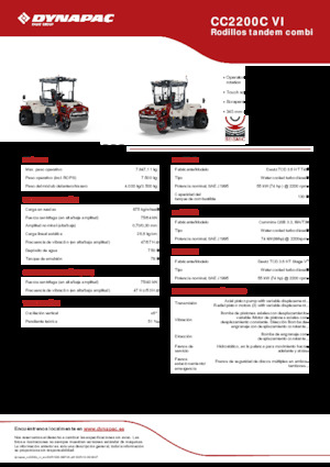 Compattatori stradali vibranti combinati Dynapac CC2200C VI