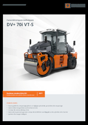Compattatori stradali vibranti combinati Hamm DV+ 70i VT-S