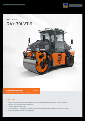 Compattatori stradali vibranti combinati Hamm DV+ 70i VT-S