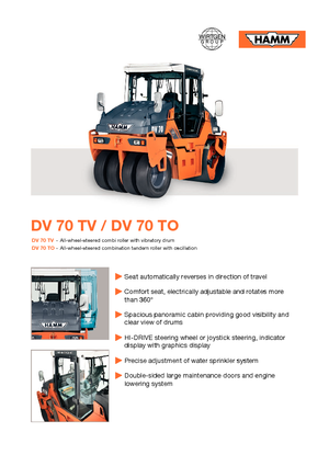 Compattatori stradali vibranti combinati Hamm DV 70 TV