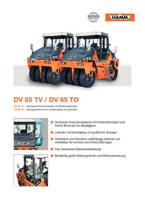 Compattatori stradali vibranti combinati Hamm DV 85 TV