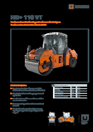 Compattatori stradali vibranti combinati Hamm HD+ 110 VT