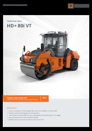 Compattatori stradali vibranti combinati Hamm HD+ 80i VT