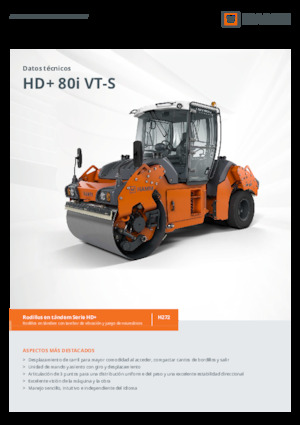 Compattatori stradali vibranti combinati Hamm HD+ 80i VT-S