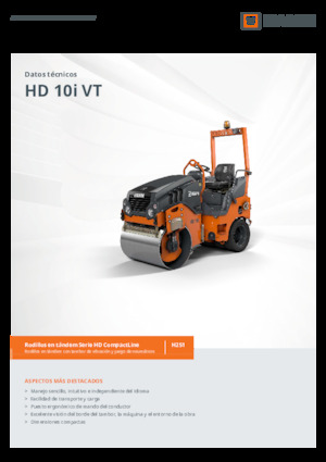 Compattatori stradali vibranti combinati Hamm HD 10i VT