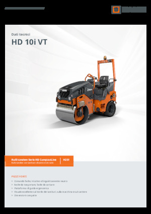 Compattatori stradali vibranti combinati Hamm HD 10i VT