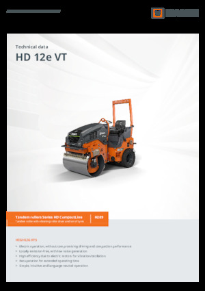 Compattatori stradali vibranti combinati Hamm HD 12e VT
