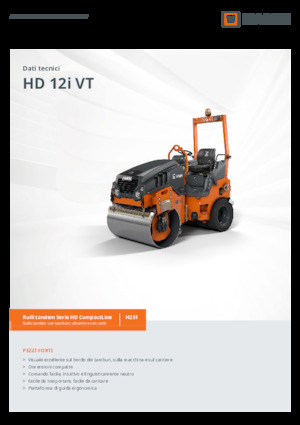 Compattatori stradali vibranti combinati Hamm HD 12i VT