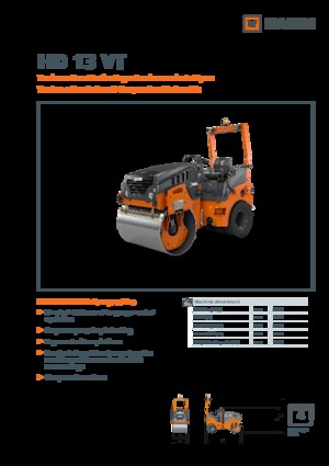 Compattatori stradali vibranti combinati Hamm HD 13 VT