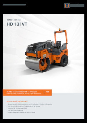 Compattatori stradali vibranti combinati Hamm HD 13i VT