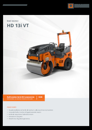 Compattatori stradali vibranti combinati Hamm HD 13i VT