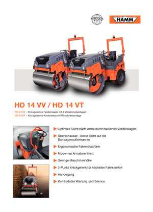 Compattatori stradali vibranti combinati Hamm HD 14 VT