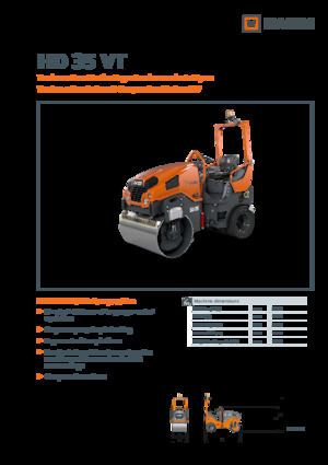Compattatori stradali vibranti combinati Hamm HD 35 VT