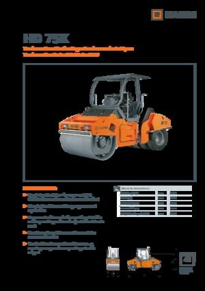 Compattatori stradali vibranti combinati Hamm HD 75 K