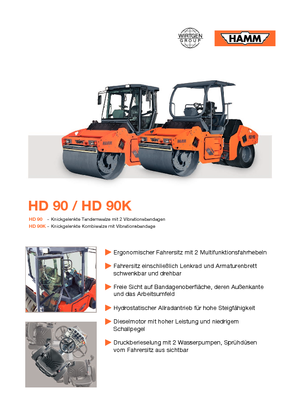 Compattatori stradali vibranti combinati Hamm HD 90 K