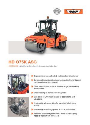 Compattatori stradali vibranti combinati Hamm HDO 75 K ASC