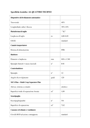 Mietitrebbie Laverda AL Quattro Techno