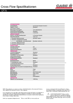Mietitrebbie Case IH CF 70 Cross Flow A3