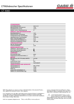 Mietitrebbie Case IH CT 5060