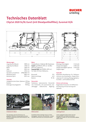 Spazzatrici compatte Bucher-Schörling CityCat 2020 SL