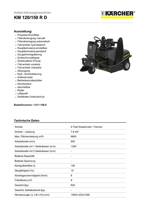 Spazzatrici compatte Kärcher KM 120/150 R D