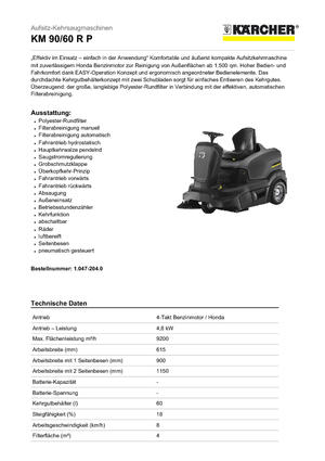 Spazzatrici compatte Kärcher KM 90/60 R P