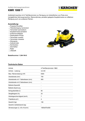 Spazzatrici compatte Kärcher KMR 1000 T