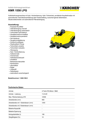 Spazzatrici compatte Kärcher KMR 1550 LPG