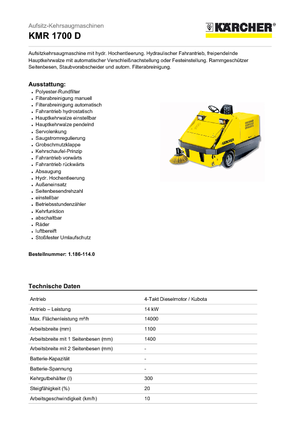 Spazzatrici compatte Kärcher KMR 1700 D