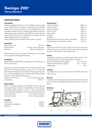 Spazzatrici compatte Schmidt Swingo 200