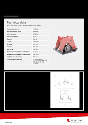 Piastre vibranti montabili Rototilt® C41