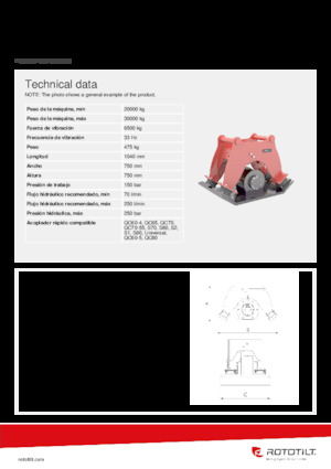 Piastre vibranti montabili Rototilt® C65