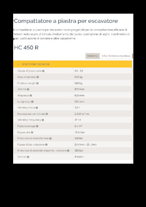 Piastre vibranti montabili Epiroc HC 450 R 