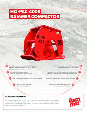Piastre vibranti montabili Rammer Ho-Pac 400B