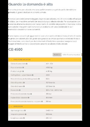 Pinze  idrauliche per calcestruzzo Epiroc CB 4500