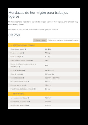 Pinze  idrauliche per calcestruzzo Epiroc CB 750