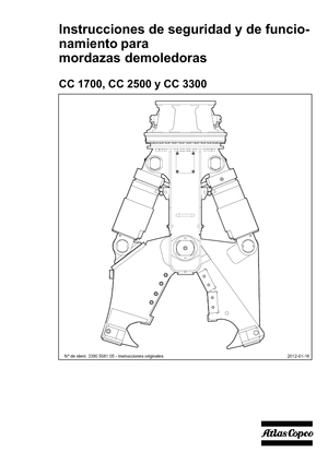 Pinze  idrauliche per calcestruzzo Atlas Copco CC 2500S